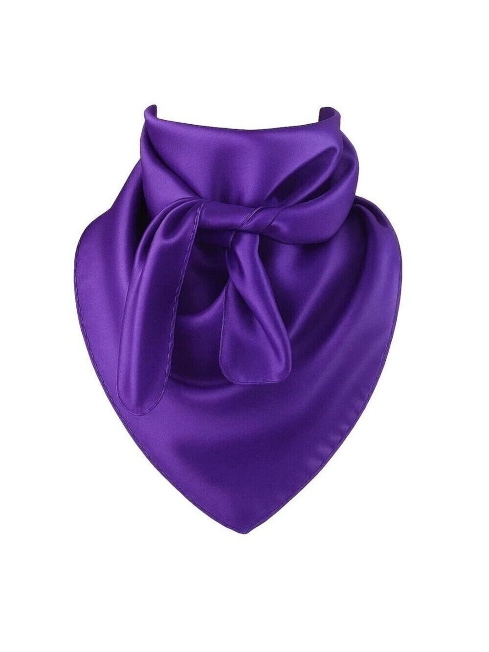Purple Wild Rag Large Scarf 23x23 Inches  Satin Western Accessory Cowgirl or Cow